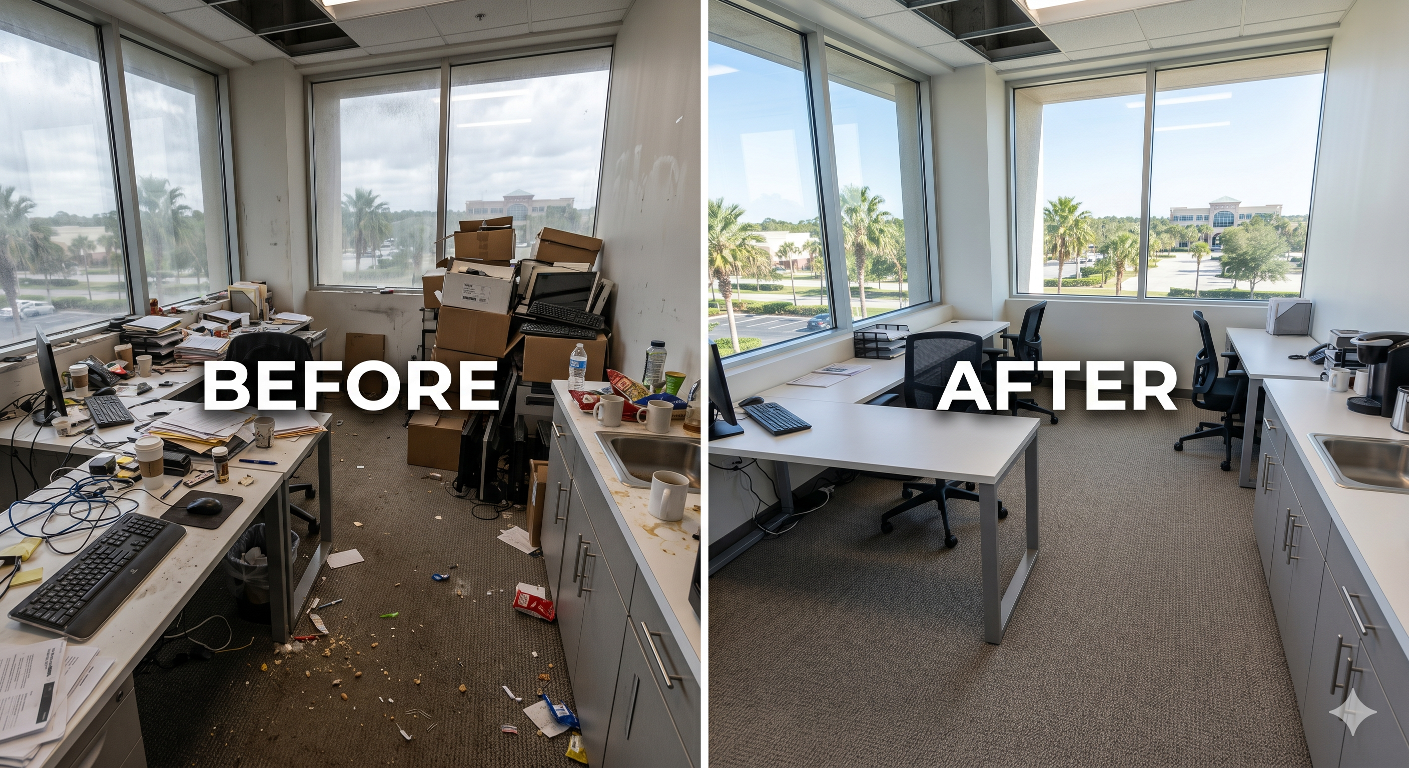Office Cleaning Before and After